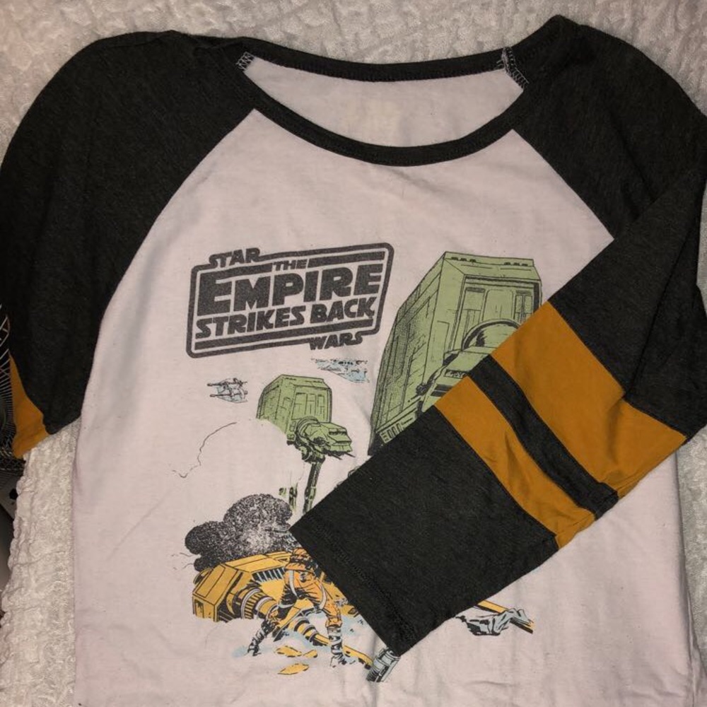 star wars white three quartered sleeve